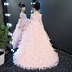 Cô gái đám cưới fluffy ngắn đuôi trẻ em sàn catwalk chương trình buổi tối ăn mặc công chúa váy hoa cô gái trang phục phụ nữ quần áo biểu diễn trẻ em Váy trẻ em