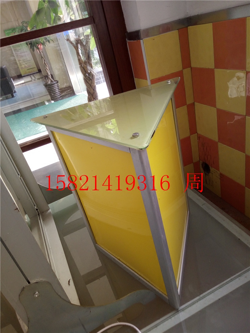 Luminous Triangle Cabinet Four Corner Display Table Small Exhibition Cabinet Mini Display Cabinet Acrylic Glass Exhibition Cabinet