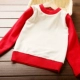 Cô gái Mèo may mắn Turtleneck Plus Áo len đỏ nhung Hàn Quốc Cha mẹ và trẻ em Mặc mùa thu và mùa đông Trẻ em Em bé Gia đình Ba Gói áo váy gia đình Trang phục dành cho cha mẹ và con