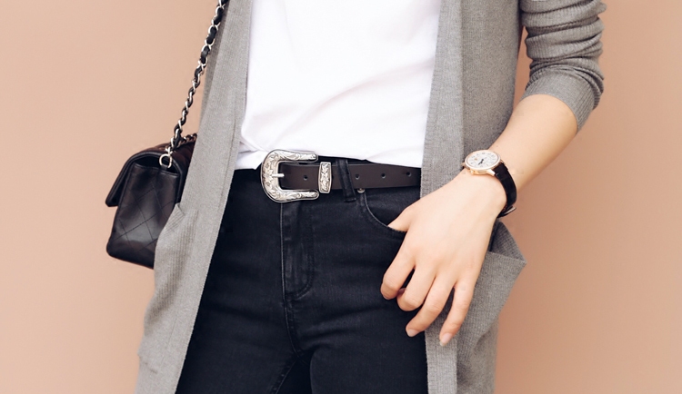 MAS玛氏服饰 女士配件 复古扣头 牛皮革腰带  搭配单品