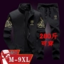 Bộ đồ thể thao giải trí mùa xuân và mùa thu Áo len nam 5 Fatty Extra Large 7 Fat Boy 6 Fat 8 Plus bón phân XL áo len nam đẹp