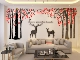 Hươu rừng acrylic 3d ba chiều tự dính dán tường phong cảnh Trung Quốc phụ kiện nhà TV sofa nền đồ nội thất tường - TV