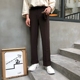 Đường dài / Hàn Quốc chic gió retro co giãn eo rộng chân thẳng quần giản dị mopping quần nam bộ quần áo thể thao nam Quần