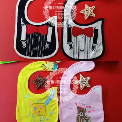 Foreign trade export baby saliva towel bib waterproof eating velcro pure cotton baby bib newborn anti-vomiting milk