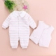 Áo vest 3-6-12 tháng cho bé hai mảnh ấm dày Xiêm romper bé phù hợp với bé mùa thu quần áo vest áo liền quần cho bé an toàn Áo liền quần