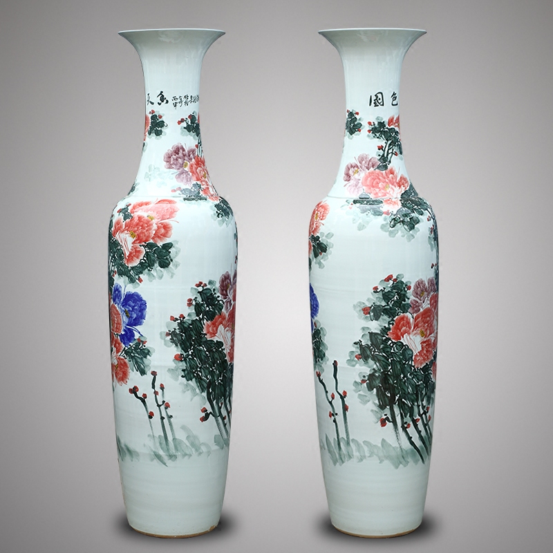 Jingdezhen ceramic hand - made amusement of large vase Chinese style hotel club villa, the opened a housewarming gift