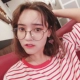 Kính retro khung kính xu hướng tròn phẳng gương nữ mô hình khung lớn với mắt cận thị quang kính nam kính râm cận Kính
