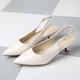 Châu Âu và Hoa Kỳ đơn chân mỏng với một đôi dép nhọn Baotou giày nữ cỡ lớn sandal đế xuồng Sandal