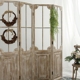 Retro cũ màn hình gấp thời trang châu Âu văn phòng khách sạn rắn gỗ rỗng di động màn hình hiên cửa sổ màn hình - Màn hình / Cửa sổ vách ngăn gỗ Màn hình / Cửa sổ
