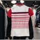 Li Ning ngắn tay áo sơ mi POLO nữ 2018 thời trang mới sọc áo cotton cài áo thun thể thao hè APLN012