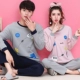 Bộ đồ ngủ đôi nữ mùa thu cotton dài tay mùa xuân và mùa thu mùa hè Hàn Quốc phiên bản cotton ngọt ngào dễ thương phục vụ nhà nam