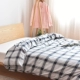 Nhật Bản đơn giản bông rửa flannel quilt bìa đơn mảnh Bắc Âu Anh kẻ sọc chăn bông - Quilt Covers chăn ga gối đệm màu hồng Quilt Covers