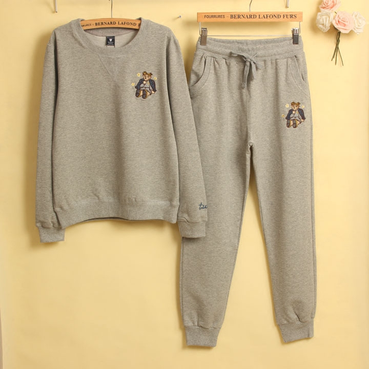 Spring and Autumn New Pure Cotton Sports Suit, Sportswear, Women's Two-Piece Sweatshirt Casual Suit, Loose Fit for Women