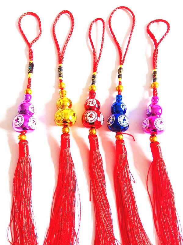 Dragon Boat Festival jewelry Car pendant DIY handmade birthday knitting money lock accessories In and out of Pingan gourd pendant