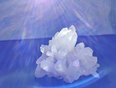 A picture of the crystal cluster Lotus is one thing out