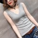 ແບບພາກຮຽນ spring ແລະ summer ແບບ double V-neck lace threaded cotton vest suspender women's slim slim sleeveless vest bottoming shirt