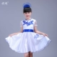 Ngày mới của trẻ em Ngày hợp xướng bằng sứ màu xanh và trắng Trang phục biểu diễn Trang phục cho bé trai và trẻ em Guzheng biểu diễn Cuộc thi khiêu vũ mẫu giáo