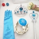 Frozen Aisha Princess Magic Wand Crown Wig Găng tay Cô gái Phụ kiện Phụ kiện Đạo cụ Quà tặng cho trẻ em kẹp tóc nơ hàn quốc Phụ kiện tóc