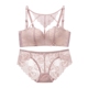 Mật ong Kiss Sexy ren quyến rũ bó gió tập hợp áo ngực Đặt nửa cốc đồ lót không vành nữ màu rắn áo bra đẹp Áo ngực không dây
