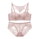 Mật ong Kiss Sexy ren quyến rũ bó gió tập hợp áo ngực Đặt nửa cốc đồ lót không vành nữ màu rắn