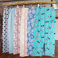 Phim hoạt hình xuân hè 2018 nữ đồ ngủ cotton nữ quần cotton rộng pyjama quần thoải mái tại nhà quần tháng quần sooc nam