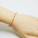 Mới và đơn giản S925 sterling bạc hạt vòng tay dây đỏ vòng tay nữ dây màu đen dây thừng tốt dây thừng quà tặng sinh viên Nhật Bản và Hàn Quốc phiên bản lắc chân vàng tây Vòng chân