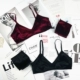 Sexy nhung bralette cup tam giác không có vòng thép áo ngực mỏng set đồ lót nhung thoải mái cho phụ nữ