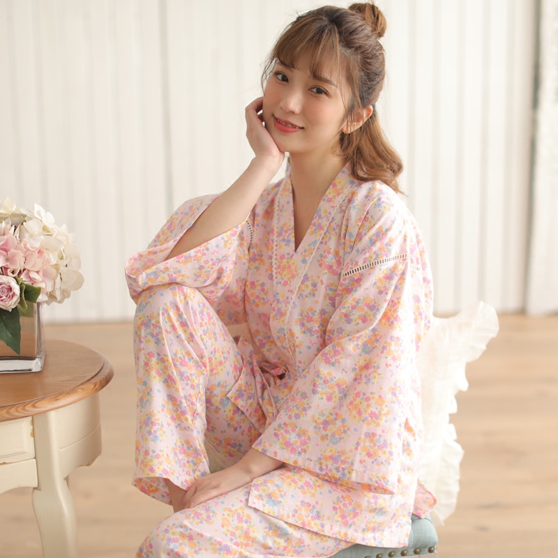 Pyjama pour femme en Coton à manches - Ref 2995220 Image 1