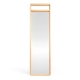 Và gỗ Bắc Âu đơn giản Elm gỗ óc chó đen Gương sàn gỗ rắn Fume Dress Toàn thân gương QT006 - Gương gương có đèn Gương