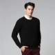 Como Boca mùa xuân mới cashmere áo len nam rắn màu cơ sở vòng cổ áo thun áo len áo len giản dị quần áo unisex Áo len Cashmere