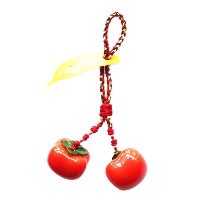 Taiwan tourism culture creative commemorative gift boutique good persimmon into a good thing into a pair of car sling rope accessories