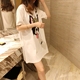 Puppy in nightdress lỏng tay áo ngắn ngọt ngào dễ thương sinh viên đồ ngủ nữ mùa hè bông hoạt hình kích thước lớn váy ngủ đồ ngủ gợi cảm Đêm đầm