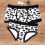 Phim hoạt hình mới dễ thương mô hình con bò in đen trắng cặp vợ chồng đồ lót cotton quần boxer gợi cảm đồ lót