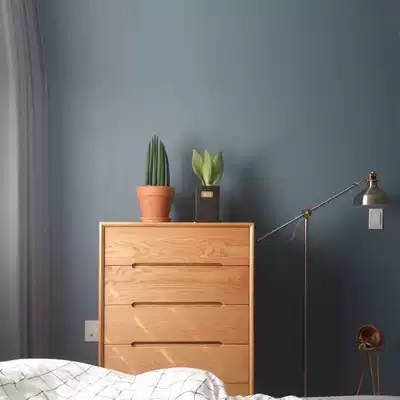 Modern simple solid wood bucket cabinet Red oak chest of drawers storage cabinet Black walnut storage cabinet closed door foyer cabinet