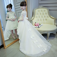 Cô gái đám cưới ponchos trailing hoa cô gái váy sinh nhật trang phục piano trẻ em trẻ em buổi tối váy công chúa set vest 3 món cực chất cho bé trai