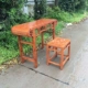 Hai bộ trường hợp Ming và Qing đồ nội thất cổ South Elm bàn thư pháp Guqin bảng phân Guoxue bàn bàn trường hợp - Bàn / Bàn Bàn / Bàn