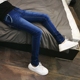 Quần skinny xuân nam Quần lửng Hàn Quốc Quần nam màu đen Quần nam màu đen Quần dài quần sooc nam Cao bồi