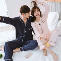 Bộ đồ ngủ mùa xuân và mùa thu nữ Áo dài tay cotton ngọt ngào Sinh viên Hàn Quốc dễ thương bộ đồ khủng log