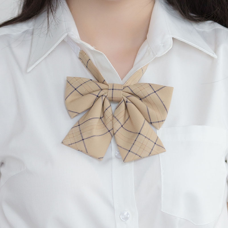 【梗豆物语】kyouko JK制服格裙同款手作学生领结 辛子格领结