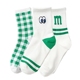 CARAMELLA3 vớ cotton đôi tất mùa thu và mùa đông vớ vớ thể thao gió đại học vớ nữ dễ thương - Vớ bông tất trắng cao cổ Vớ bông