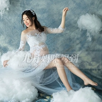 24 phụ nữ mang thai ảnh quần áo chụp ảnh trang phục ảnh studio mang thai mạng che mặt đẹp cổ tích ren cho thuê dam bau