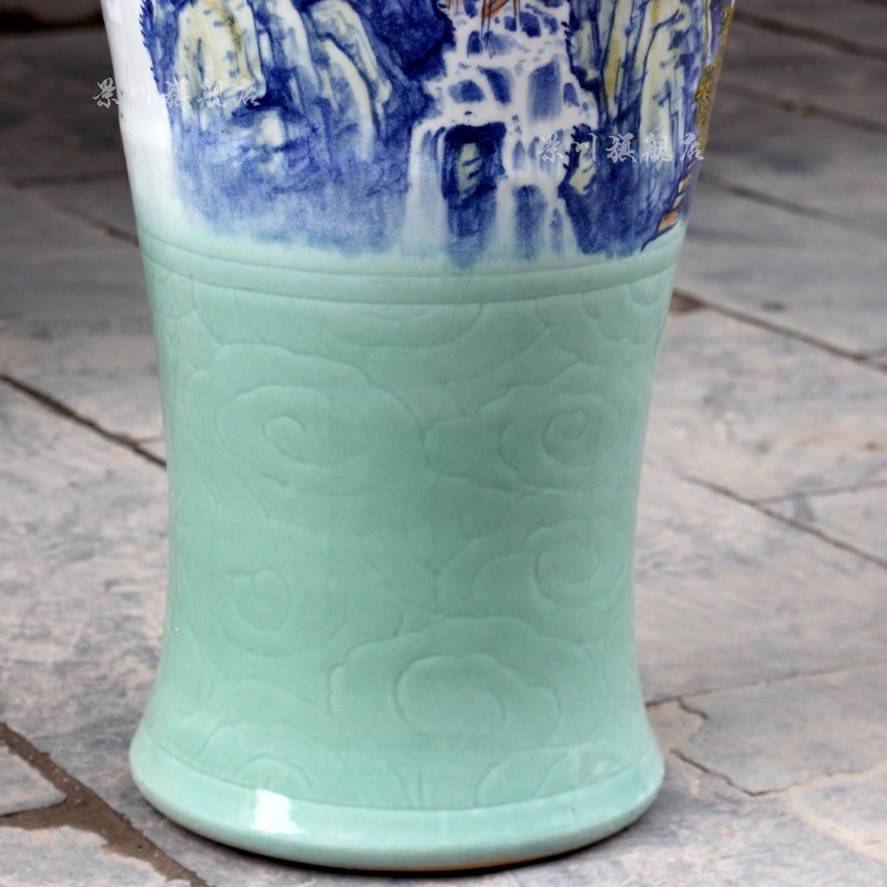 Jingdezhen ceramic hand picked home sitting room hotel modern flower arrangement of large vase act the role ofing is tasted furnishing articles