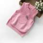 Cô gái mùa thu 2018 mới trẻ em Hàn Quốc áo len dệt kim vest trẻ em vest vest vai vest vest thủy triều áo ba lỗ bé trai