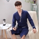 Áo ngủ cotton nam mùa xuân và mùa thu Hàn Quốc Áo tắm nam dễ thương Phim hoạt hình dễ thương Cotton Teen Nhật Bản mỏng Yukata đầm ngủ đẹp Night Robe