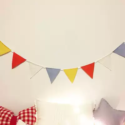 In Green children's room flag Christmas festival party decoration