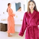 Mùa thu và mùa đông dày flannel vài chiếc áo ngủ nam và nữ áo choàng dài áo choàng tắm bằng lông cừu san hô đồ ngủ pijama Night Robe