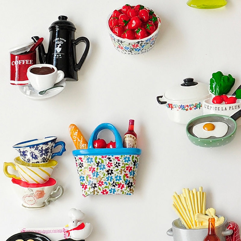 Boutique Ceramic Magnet Creative Personality Fridge Sticker Fridge Decoration Powerful Magnetic Sticker Home Craft Gift Hem Accessories