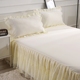 khăn trải giường Hàn giường rắn váy ren một mảnh nệm trải 1,5m 1.8x2.0m đơn giản mùa hè chúa - Váy Petti giường váy Váy Petti