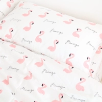 Flamingo bút viết ins nhiệt đới gió mùa hè lanh bông twill chăn gối mảnh duy nhất của custom-made đơn hoặc kép - Khăn trải giường thảm lông trải giường ngủ