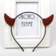 Hàn Quốc phim hoạt hình nhỏ sừng vải vải headband dễ thương nhỏ quỷ đầu headband trẻ em người lớn thẻ phụ nữ tóc